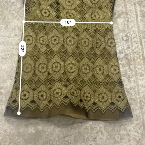 Catherine Deane Gold Lace Kate Dress - US Size 12 - Picture 8 of 8